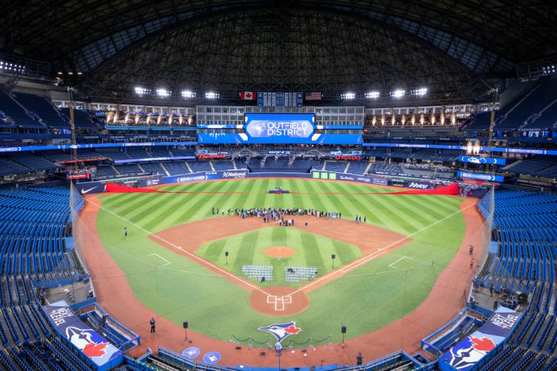 Home of the Toronto Blue Jays.Sky Dome Toronto, Ontario. Canada   Toronto blue jays, Toronto blue jays baseball, Blue jays baseball